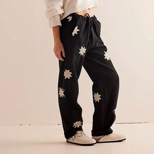 RARE 11.11  x We the Free Free People Night Sky Patchwork Wide Leg Pants